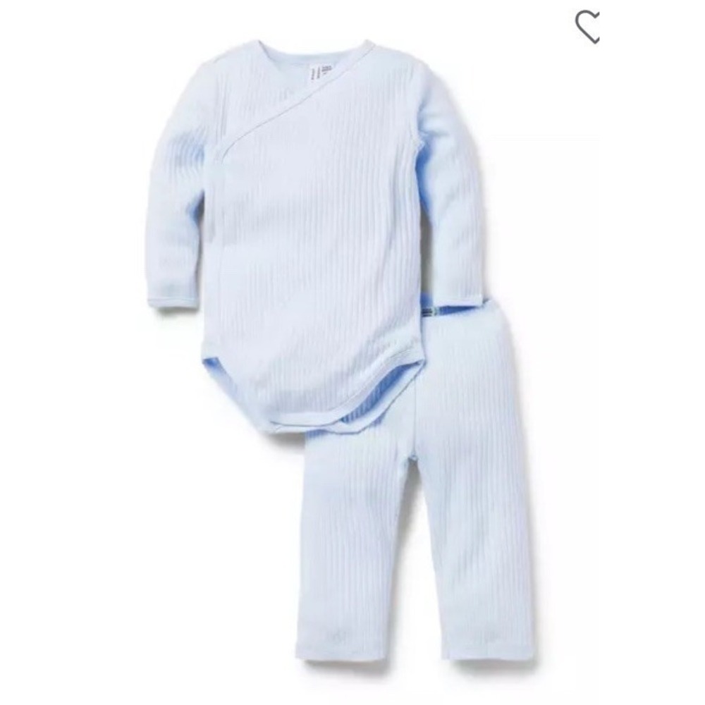NWT Janie and Jack Baby Ribbed Wrap Matching Set Size 12-18 Months